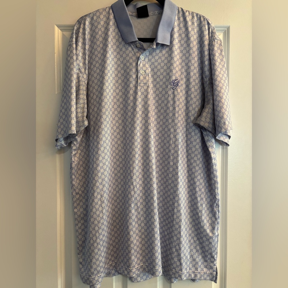 Dunning Golf Greenbriar Patterned Golf Polo, size XL